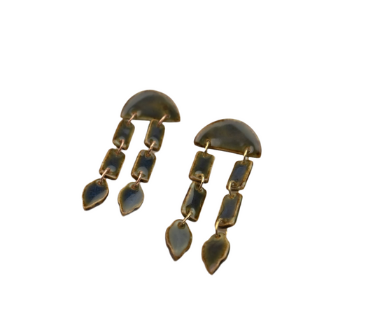 JellyFish Porcelain Dangly Earrings