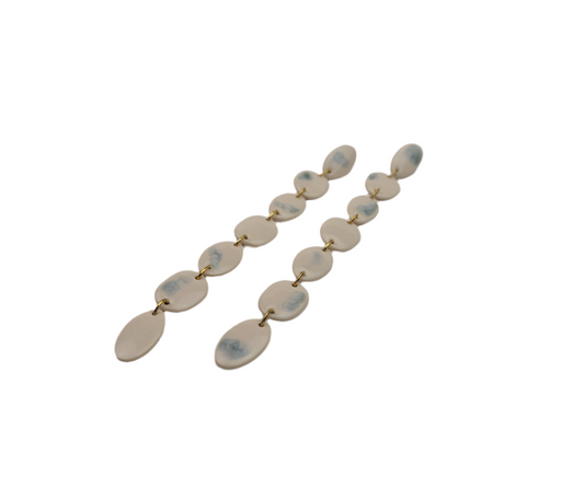 Statement Chain Earrings in Watercolor