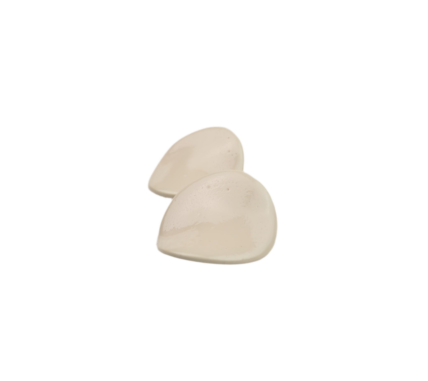 My Moon Oblea Bone Glaze - Porcelain Statement Earrings