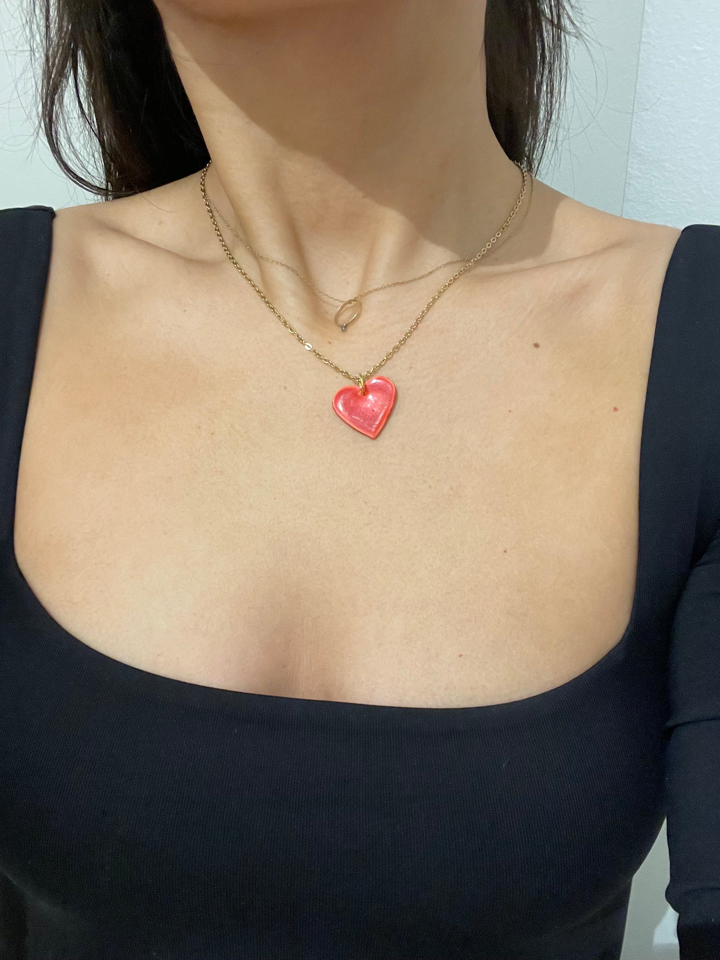 Porcelain Heart Pendant