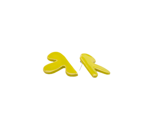 Porcelain Half Butterflies in Chartreuse Glaze by We Are Ceramics